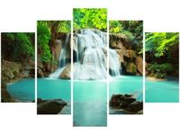 100CM 150CM OBRAZ 5 ELEM WODOSPAD ŚCIENNY