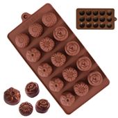 Forma mata silikonowa do czekoladek pralinek lodu żelek kwiaty róże