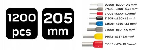 Szczypce do zaciskania końcówek 205mm zaciskarka konektorów + 1200 na Arena.pl
