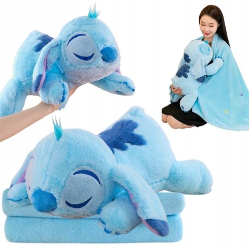 ŚPIĄCY STITCH DUŻA MASKOTKA PODUSZKA KOCYK LILO I STICH PLUSZAK PRZYTULANKA na Arena.pl