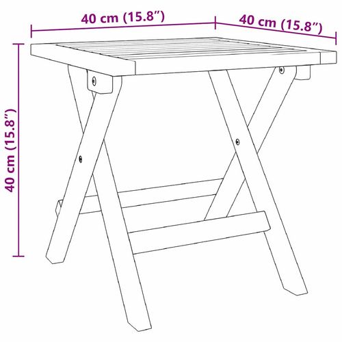Leżak 2-osoba 3 pcs Brązowy 40 x 40 x 40cm Lite drewno akacjowe na Arena.pl