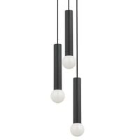 Nowoczesna lampa wisząca Baton 7856 kaskada do jadalni czarna