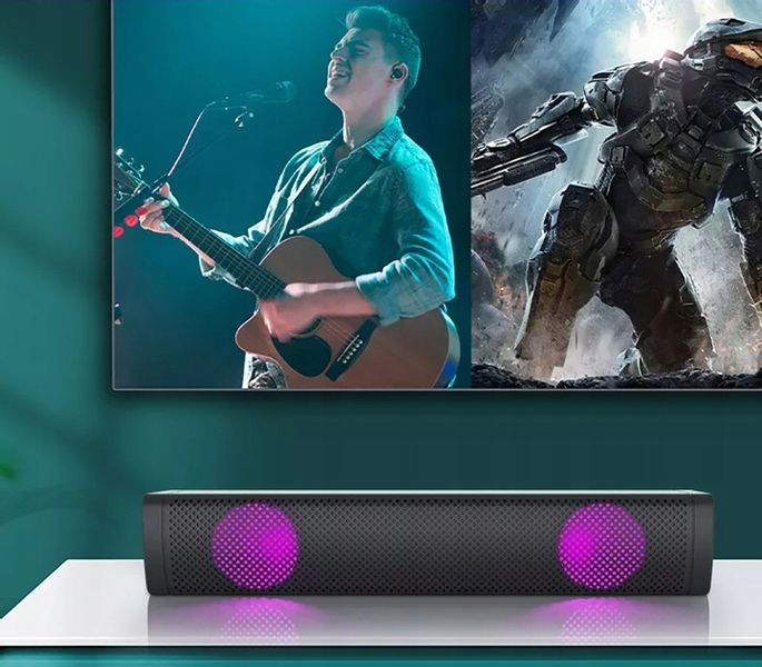 GŁOŚNIK SOUNDBAR KOMPUTEROWY LAPTOP PC LED RGB S10 zdjęcie 7