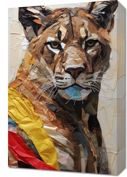 Obraz 40x60cm Papierowy Tygrys zdjęcie 1