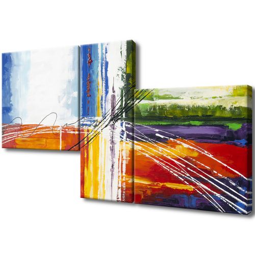 Obraz Płótno 90X50 Tęczowa Abstrakcja na Arena.pl