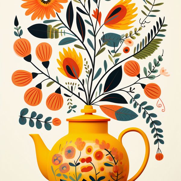 Plakat 30x30cm Bujna Herbata zdjęcie 1