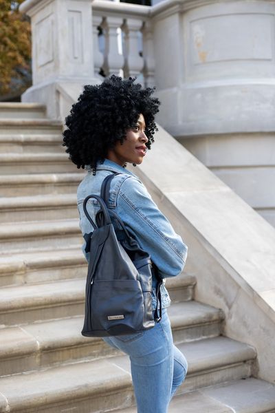 Plecak Damski Skórzany Trójkąt Pojemny Beltimore Q60 zdjęcie 3