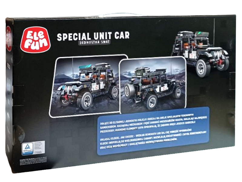 Klocki Elefun Special Unit Car - Jednostka SWAT zdjęcie 2