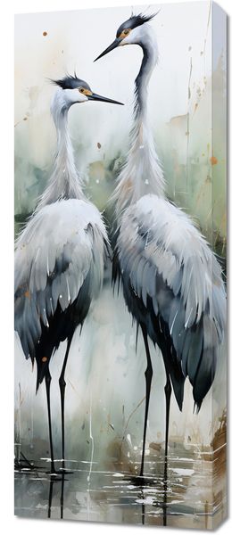 Obraz 40x100cm Tańczące Czaple zdjęcie 1