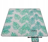 KOC PIKNIKOWY 200 x 200cm LIŚCIE PLAŻOWY KOCYK KEMPINGOWY TURYSTYCZNY KOŁKI