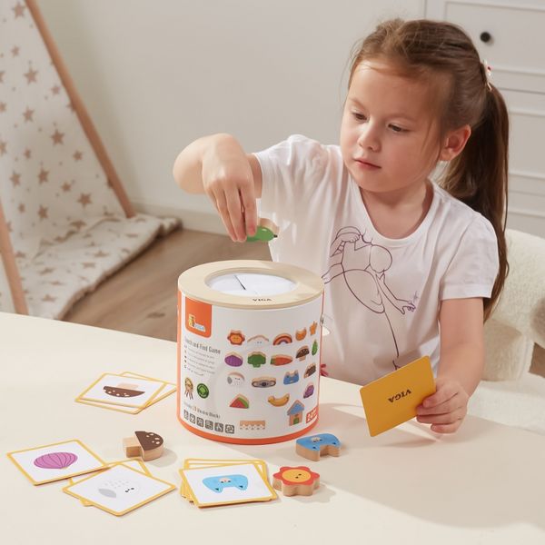 VIGA Drewniana Gra W Ciemno Losowanie Wzorów zdjęcie 2