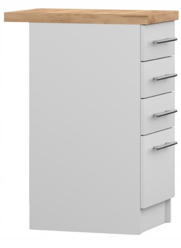 KUCHNIA Szafka kuchenna INEZ stojąca 40 biały craft złoty SZUFLADY na Arena.pl