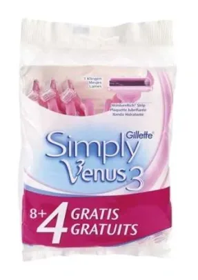 MASZYNKA JEDNORAZOWA DO GOLENIA GILLETTE SIMPLY VENUS 3 12 SZT. na Arena.pl