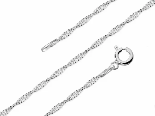 ŁAŃCUSZEK SREBRNY 925 SINGAPUR 025 - DŁUGOŚĆ 40cm zdjęcie 1