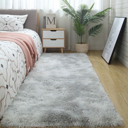 DYWAN MIĘCIUTKI PLUSZ SHAGGY RABBIT PLUSZOWY JASNY SZARY 160X220 CM MIĘKKI na Arena.pl