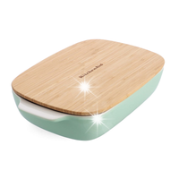 KitchenAid brytfanna do pieczenia z pokrywką drewnianą uniwersalna 40x25cm