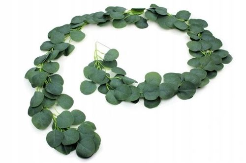 Girlanda Eukaliptus Bluszcz Sztuczne Zielone Listki Komunia Wesele 2 Metry na Arena.pl