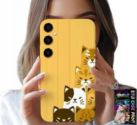 ETUI DO SAMSUNG GALAXY S25 - LOVE CAT, WZORY Z KOTAMI, CASE + SZKŁO