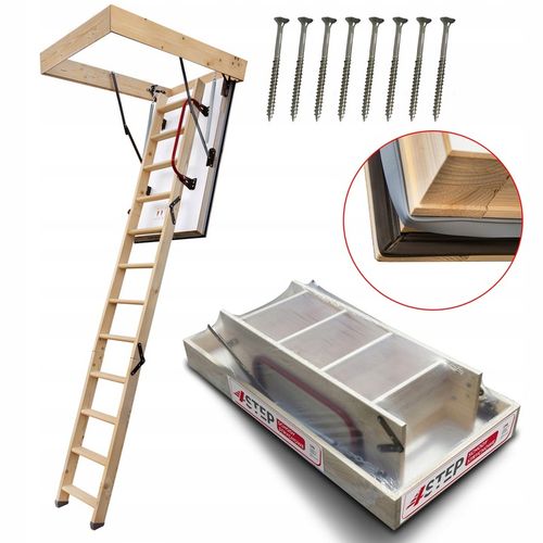 Schody Strychowe NORDIC 0,44 W/m2K 120x80 Dodatkowa Uszczelka Wkręty na Arena.pl