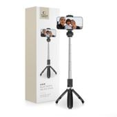 tech-protect l01s bluetooth selfie stick tripod black