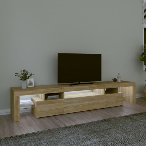 Szafka pod TV z oświetleniem LED, dąb sonoma 215x36,5x40 cm na Arena.pl