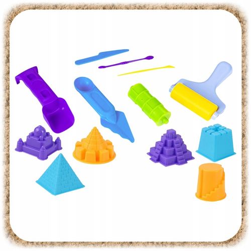 ZESTAW KONSTRUKCYJNY PIASEK KINETYCZNY DŹWIG POJAZDY BUDOWLANE DLA DZIECI na Arena.pl