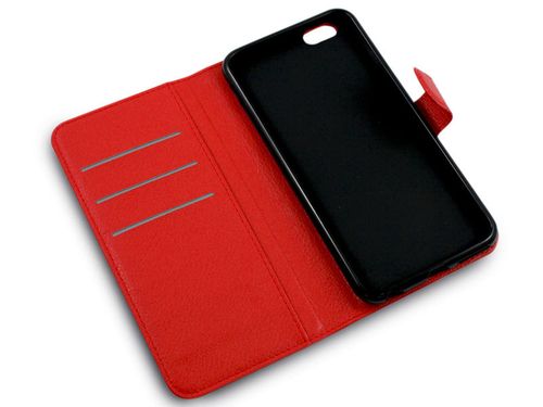 Etui portfel guma do Apple iPhone 6 Plus /6S Plus Czerwone na Arena.pl