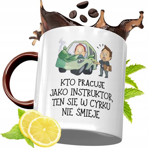 Kubek Bordowy Dla Instruktora Na Urodziny Prezent Z Nadrukiem Ze Zdjęciem na Arena.pl