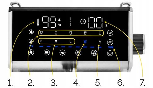 Ekspres ciśnieniowy Kolbowy Yoer 20bar 1350W +Spieniacz mleka +THERMOBLOCK na Arena.pl