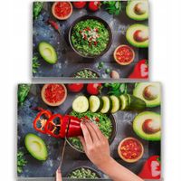 DESKA SZKLANA KUCHENNA 20x30CM ZE WZOREM DO KROJENIA SZKŁO HARTOWANE FESTA