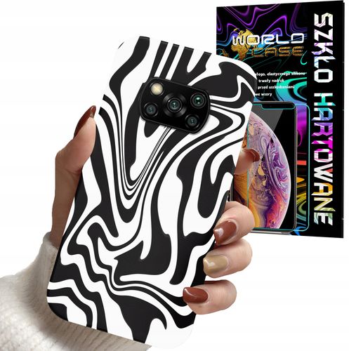 ETUI DO XIAOMI POCO X3 - ABSTRAKCJA ZEBRA MODNE WZORY DLA KOBIET + SZKŁO na Arena.pl