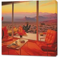 Obraz 90x90cm Posiedenie w Pustynnym Domu