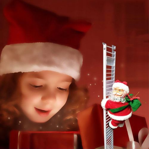 Elektryczna Drabina Wspinaczkowa Święty Mikołaj Świąteczna Figurka Muzyczna na Arena.pl