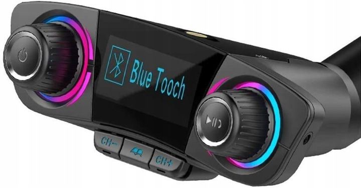 TRANSMITER FM BLUETOOTH 5.0 SD ŁADOWARKA USB LCD zdjęcie 6