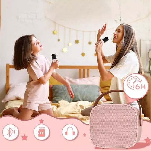 ZESTAW DO KARAOKE BEZPRZEWODOWY MINI GŁOŚNIK BLUETOOTH MIKROFON DLA DZIECI na Arena.pl