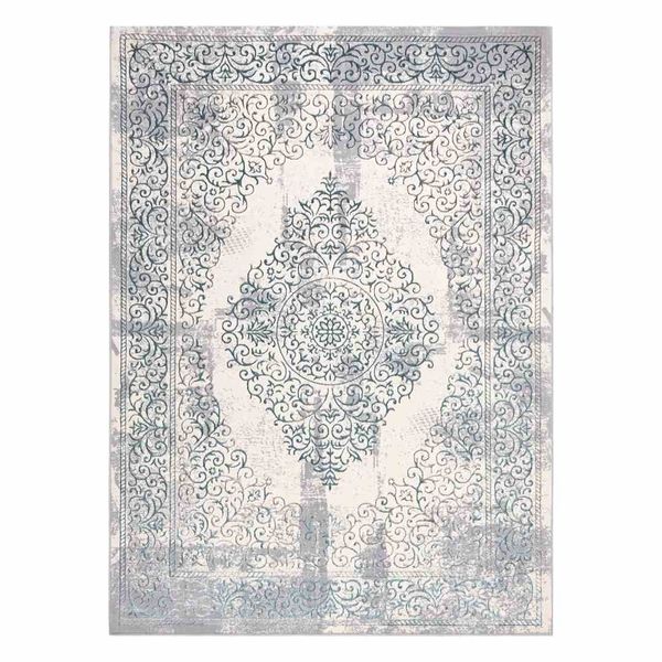 RUG/LU/IONA/ROSETTE/BLUE+CREAM/120x170 zdjęcie 1