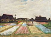 Plakat 18x13cm Flower Beds in Holland, Van Gogh Vintage