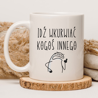 CHAMSKI KUBEK BEZ CENZURY | ŚMIESZNY PREZENT | DO PRACY BIURA DOMU | 330 ml