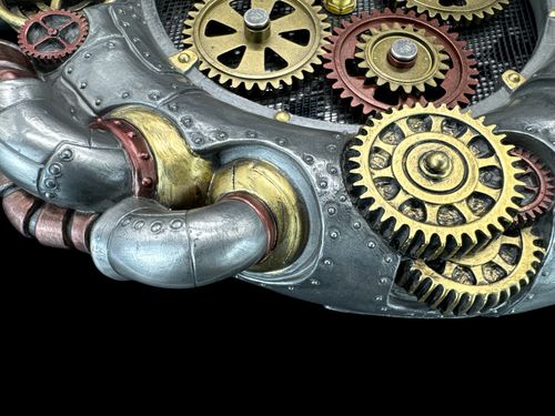 STEMAPUNK WISZĄCY ZEGAR SREBRNY VERONESE  (WU77199V8) na Arena.pl