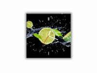 ZEGAR SZKLANY KWADRATOWY - Limonki