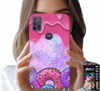 ETUI DO MOTOROLA MOTO G10 POWER - SŁODKIE DONUTY Z LUKREM W TLE + SZKŁO