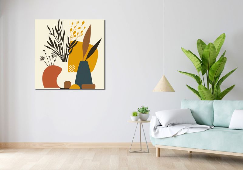 Obraz 90x90cm Zimowy Zbiór zdjęcie 2