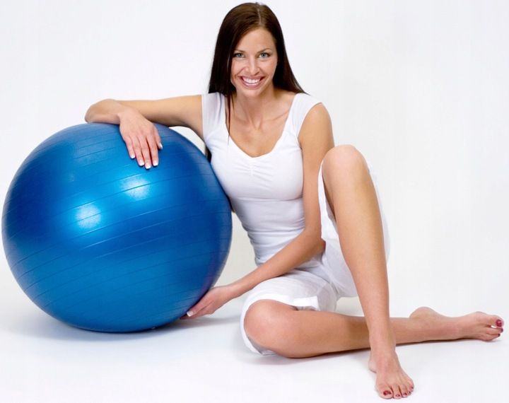 Piłka rehabilitacyjna gimnastyczna do ćwiczeń fitness siedzenia ABS zdjęcie 9