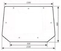szyba tylna - tył do ciągnika Pronar 82A 82SA 82 TSA 1025A 1221A