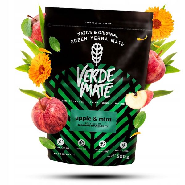 Yerba Verde Mate Green Apple Mint 0,5kg jabłko zdjęcie 5