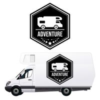NAKLEJKA NA BOK AUTA dekoracyjna adventure KAMPER camper auto samochód 70cm