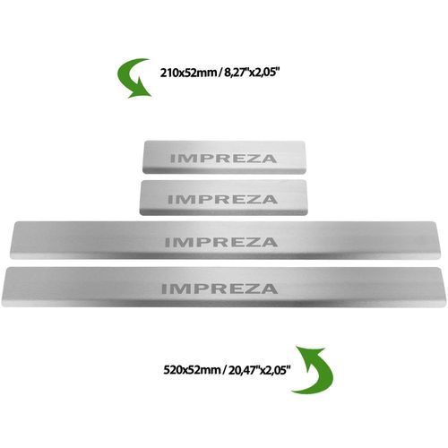 Listwa progowa SUBARU IMPREZA MK5 Stal nierdzewna 304 mat 4szt na Arena.pl