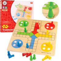 Klasyczna gra planszowa Chińczyk dla Dzieci i Rodziny kolorowa