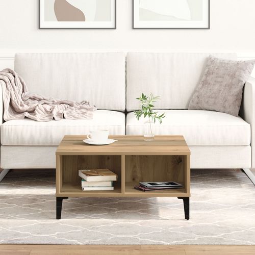 Stolik kawowy  z dębu rzemieślniczego 60x60x30 cm z drewna inżynieryjnego na Arena.pl