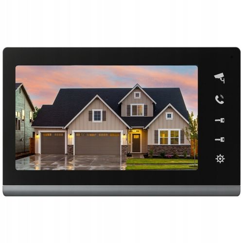 WIDEODOMOFON PRZEWODOWY VIDEO DOMOFON ZESTAW CZYTNIK RFID FURTKA BRAMA 7'' na Arena.pl